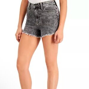 Kendall & Kylie The Drifter High-rise Shorts Women’s Size 25 Black/Light Acid